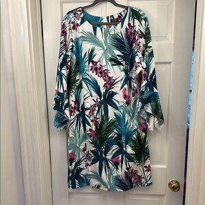 Tropical Print Dress